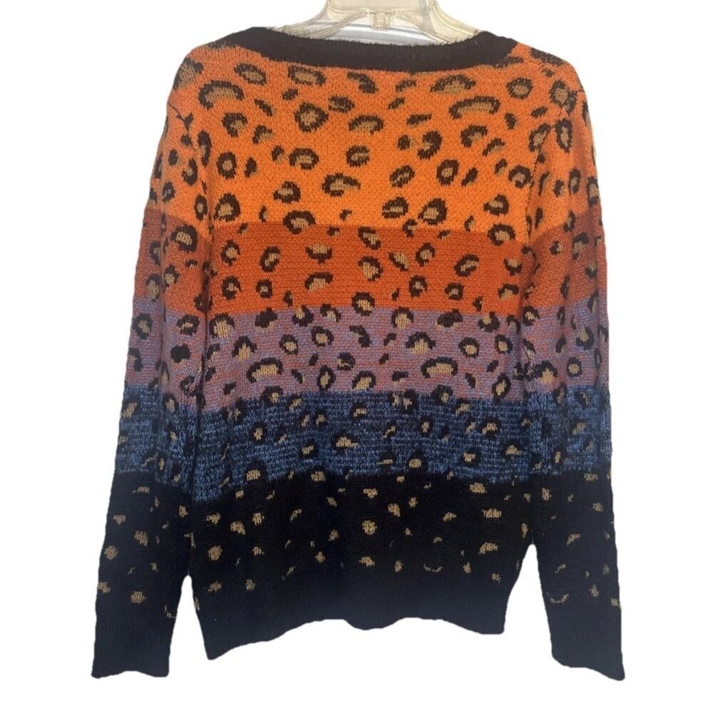 Davi & Dani Color Block Ombr Animal Print V Neck … - image 4